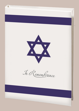 Star of David Memorial Guest Book - 6 Ring - STPR118