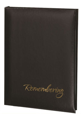 Value Series Remembering Memorial Guest Book-6 Ring-STVL101-Black
