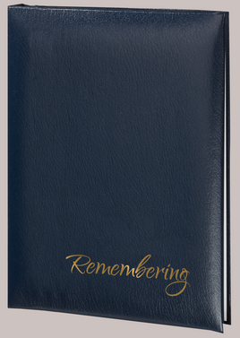 Value Series Remembering Memorial Guest Book-6 Ring-STVL101-Blue