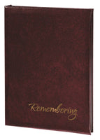 Value Series Remembering Memorial Guest Book-6 Ring-STVL101-Burgundy
