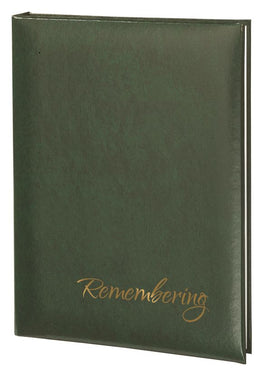 Value Series Remembering Memorial Guest Book-6 Ring-STVL101-Green