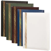 Value Line Scroll Memorial Guest Book-6 Ring-STVL103-White