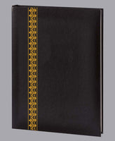 Value Series Filigree Memorial Guest Book-6 Ring-STVL104-Black