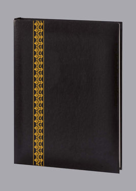 Value Series Filigree Memorial Guest Book-6 Ring-STVL104-Black
