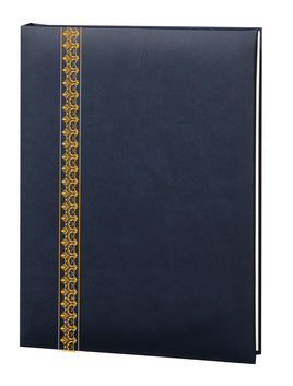 Value Series Filigree Memorial Guest Book-6 Ring-STVL104-Blue