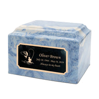 Sky Blue Grace Cultured Marble Urn - IUCM809