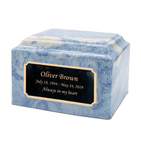 Sky Blue Grace Cultured Marble Urn - IUCM809