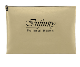 Vinyl Zippered Portfolios - Tan - IUZPPORT100-Tan