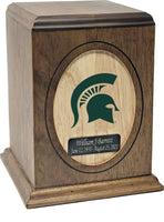 Michigan State Spartans Wooden Memorial Cremation Urn - WDMST100
