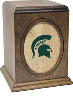 Michigan State Spartans Wooden Memorial Cremation Urn - WDMST100