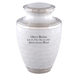 Serene White Cremation Urn - Overstock Deal - IUMS128-White