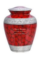 Modest Series - Elite Cloud Red & Silver Cremation Urn - IUAL120-Red
