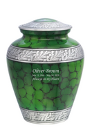 Modest Series - Elite Cloud Green & Silver Cremation Urn - IUAL120-Green