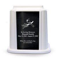 Crown Niche Urn - Cardinal (Black or White Color Available)