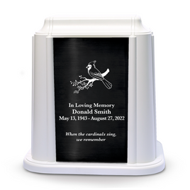 Crown Niche Urn - Cardinal (Black or White Color Available)