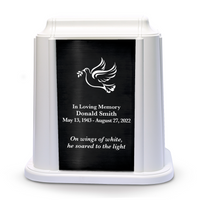 Crown Niche Urn - Dove (Black or White Color Available)