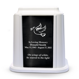 Crown Niche Urn - Dove (Black or White Color Available)