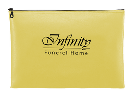 Vinyl Zippered Portfolios - Yellow - IUZPPORT100-Yellow