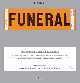Windshield Window Sticker - Orange