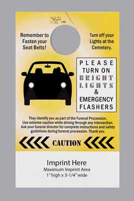 Headlight Card - Yellow - 540