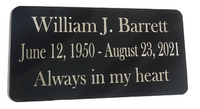 Customized Engraved Brass Name Plate - 2 Styles Gold or Black - Solid Brass 2" x 4" or 1" x 3"  Plaque Size