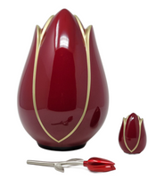 Tulip Series - Fiberglass Cremation Urn, Red - IUFS102-Red