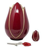 Tulip Series - Fiberglass Cremation Urn, Red - IUFS102-Red
