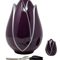 Tulip Series - Fiberglass Cremation Urn, Purple - IUFS102-Purple