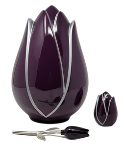 Tulip Series - Fiberglass Cremation Urn, Purple - IUFS102-Purple