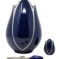 Tulip Series - Fiberglass Cremation Urn, Blue - IUFS102-Blue