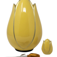 Tulip Series - Fiberglass Cremation Urn, Yellow - IUFS102-Yellow