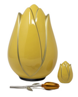 Tulip Series - Fiberglass Cremation Urn, Yellow - IUFS102-Yellow