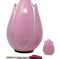 Tulip Series - Fiberglass Cremation Urn, Pink - IUFS102-Pink