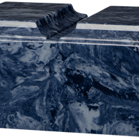 Prussian Blue Grace Cultured Marble Companion Urn