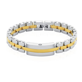 Stainless Steel Silver & Gold Bracelet - IUBR206