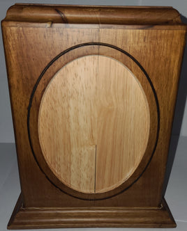 IMPERFECT - Wood Cremation Urn with Place for Image - NON-RETURNABLE