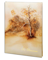 Autumn Splendor Funeral Guest Book - 6 Ring - ST494-BK