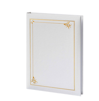 Art Deco Memorial Guest Book - W Silver/Gold Foil - 6 Ring