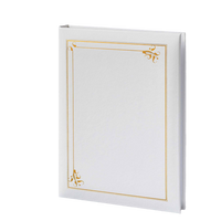 Art Deco Memorial Guest Book - W Silver/Gold Foil - 6 Ring