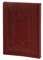 Ornate Burnished Frame Funeral Guest Book - Sienna - 6 Ring - ST8559-BK