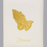 Praying Hands Funeral Guest Book - White - 6 Ring - 492-RBK