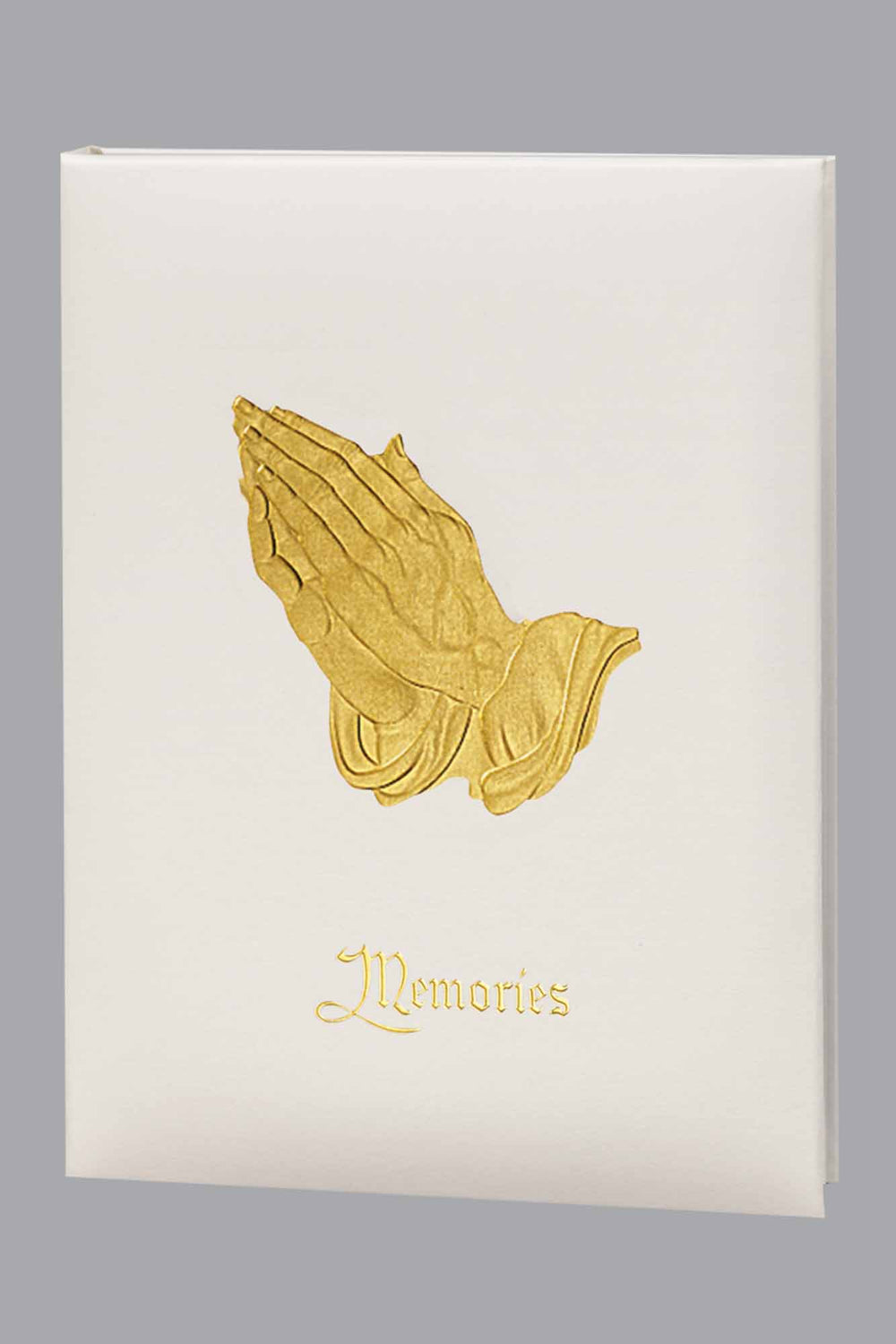 Praying Hands Funeral Guest Book - White - 6 Ring - 492-RBK