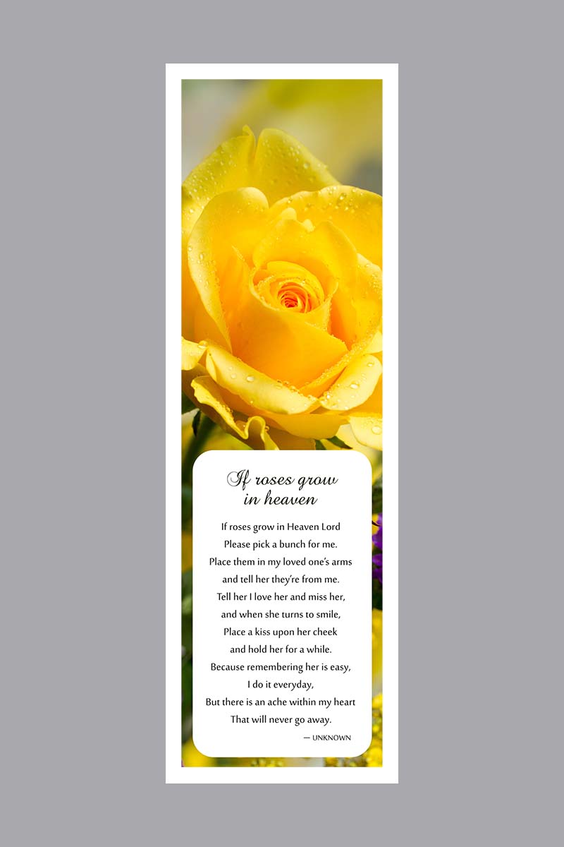 Yellow Rose Bookmark - ST8550-BM
