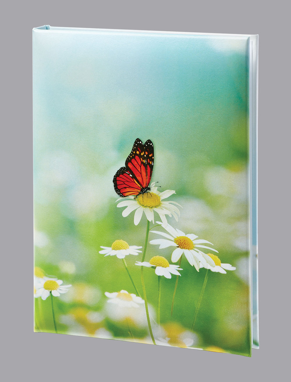 Butterfly In Flight Funeral Guest Book - 6 Ring - 8551-RBK