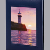 Lighthouse Funeral Guest Book - 6 Ring - ST8606-BK