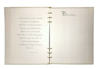 Good Earth Memorial Guest Book - Fern Green - 6 Ring
