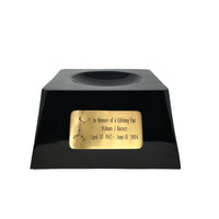 Baseball Trophy Urn Base with Optional Tampa Bay Rays Team Sphere