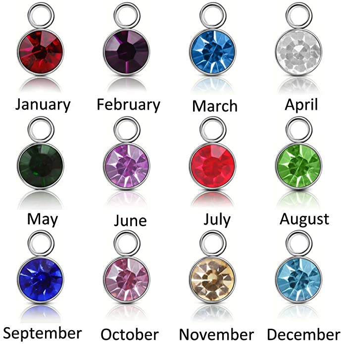 新品POTETE Birth month stone clip Jan Apr Add-on Birth Stone| Infinityurns
