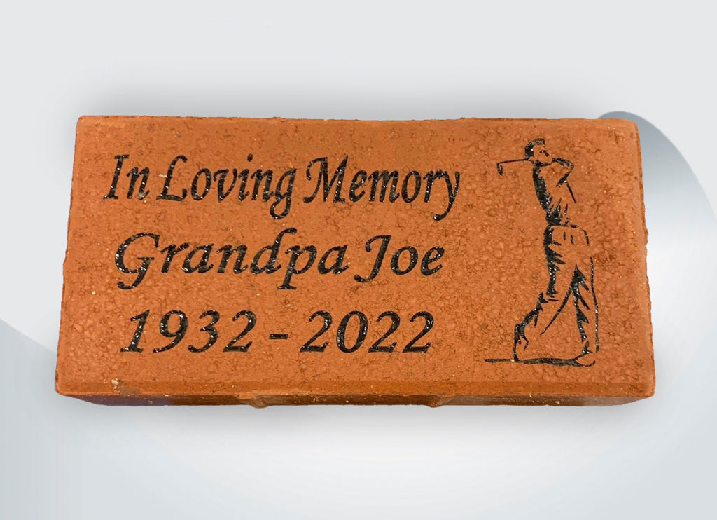 Custom Engraved Red Brick For Outdoor Memorial - IUBRICK100 | Infinityurns
