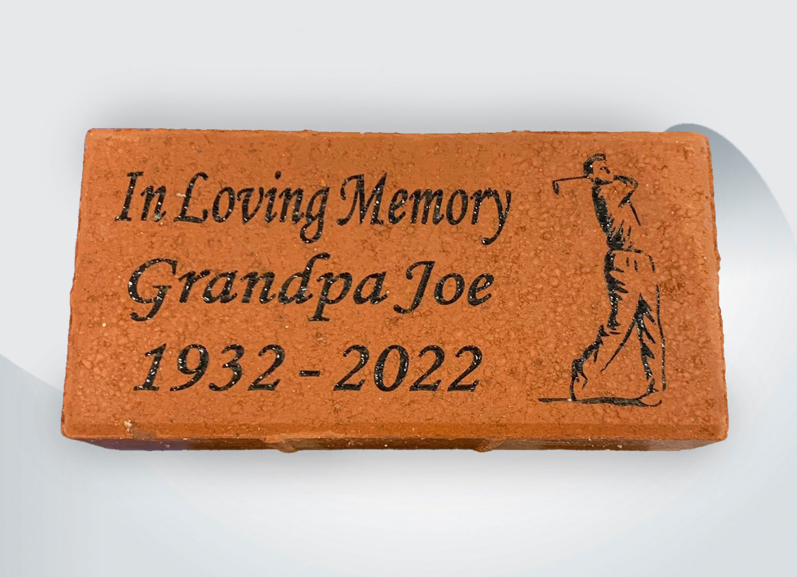 Custom Engraved Red Brick For Outdoor Memorial - IUBRICK100| Infinityurns